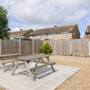Rear garden, Hawthorns 1