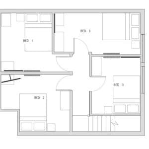 Floor plan of the 1st Floor - Ramsgate Rooms bedrooms 0-3 floor