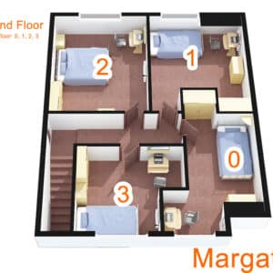 Floor plans of the 2nd floor Ramsgate Rooms - 334 a Margate Road
